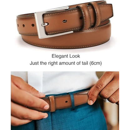 Men's Leather Belt Needle Buckle Belt Casual Genuine Leather LONG Large Belts Cowhide Belts for Man