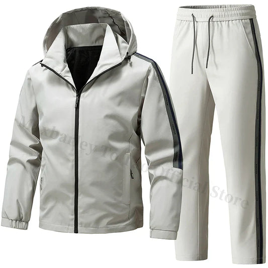 Men's Tracksuit Sets Autumn 2025 Fashion Sportswear Two Piece Sport Suit Jacket+Sweatpants Sweatsuit Men Sports Windproof Suit