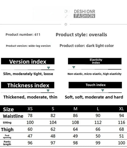 High Waist Wide Leg Denim Overalls Women's Loose Fitting Slimming Summer New Sle Gold nce Faionable Jeans