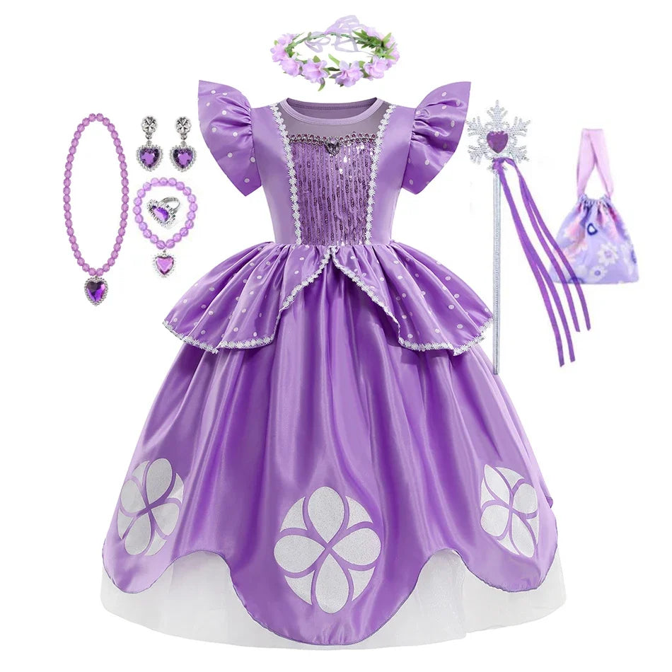 Sofia Costume the First Dress for Girls Princess Costumes Children Princess Dress Birthday Party Sophia Kids Prom Dresses