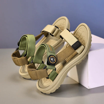 Summer Children Sandals Girls Boys Breathable Sports Running Non-Slip Soft Green Outdoor Beach Kids Casual Waking Sandals Shoes