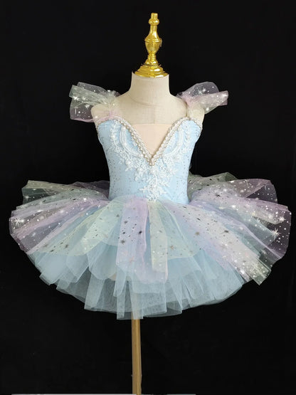 Summer Ballet Dance Dress Girl Stage Tutu Girls Dresses Costume Baby Clothing Robe Fille Kids Outfit Vestidos Children's Day