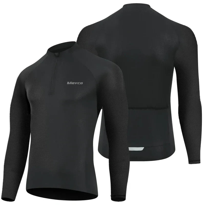 Cycling Jersey Long Sleeve Bubble Mesh Man cycling maillot Sports Breathable Reflective strip back pocket cycling jersey Darevie