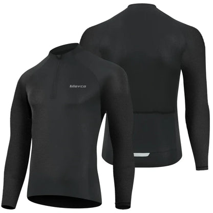 Cycling Jersey Long Sleeve Bubble Mesh Man cycling maillot Sports Breathable Reflective strip back pocket cycling jersey Darevie