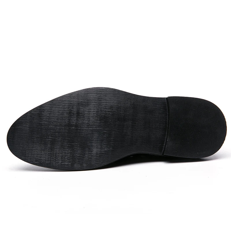 Brand Mens Leather Office Flats Wedding Banquet Luxury Loafers Comfortable Designer Oxfords Business Formal Korean Shoes for Men