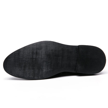Brand Mens Leather Office Flats Wedding Banquet Luxury Loafers Comfortable Designer Oxfords Business Formal Korean Shoes for Men