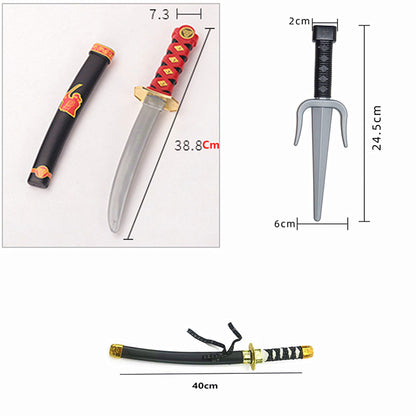 Black Ninja Costume Boy Halloween Japanese Samurai Costume Kid Anime Muscle Costume with Foam Accessories Best Children Gift