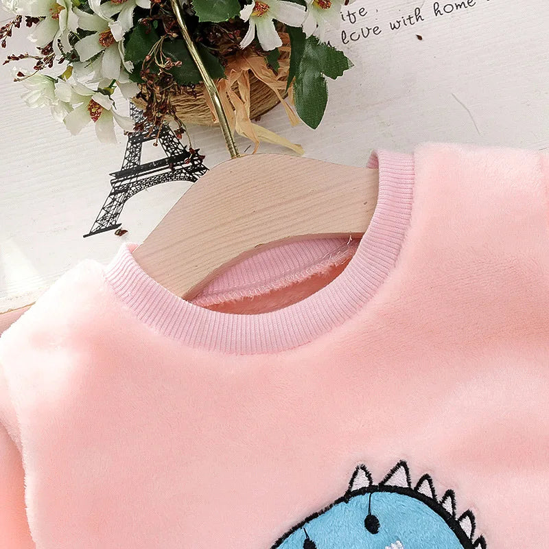 New Autumn Winter Baby Clothes Children Sleepwear Girls Fashion Cartoon Long Sleeve Top Pants Toddler Boys Costume Kids Pajamas