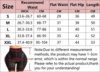 Women High Waist Hip Pad Shaper Panties Padded Hip Enhancer Shapewear Shorts Breathable Butt Lifting Body Shaper Push Up Panties