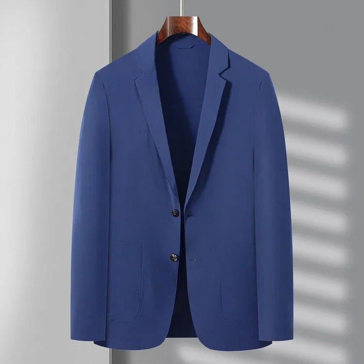 Spring Summer Casual Sunscreen Blazers Men Lightweight Solid Fashion Suit Coat Thin Male Business Single Breasted Blazer Outwear