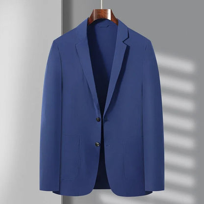 Spring Summer Casual Sunscreen Blazers Men Lightweight Solid Fashion Suit Coat Thin Male Business Single Breasted Blazer Outwear