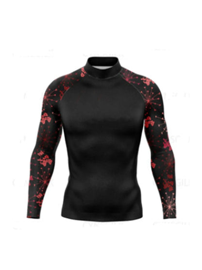 Men's Rashguard Long Sleeve Surfing Shirts Sunscreen Lycra Fabric Soft Surf Sweatshirt UV Protection Swimwear