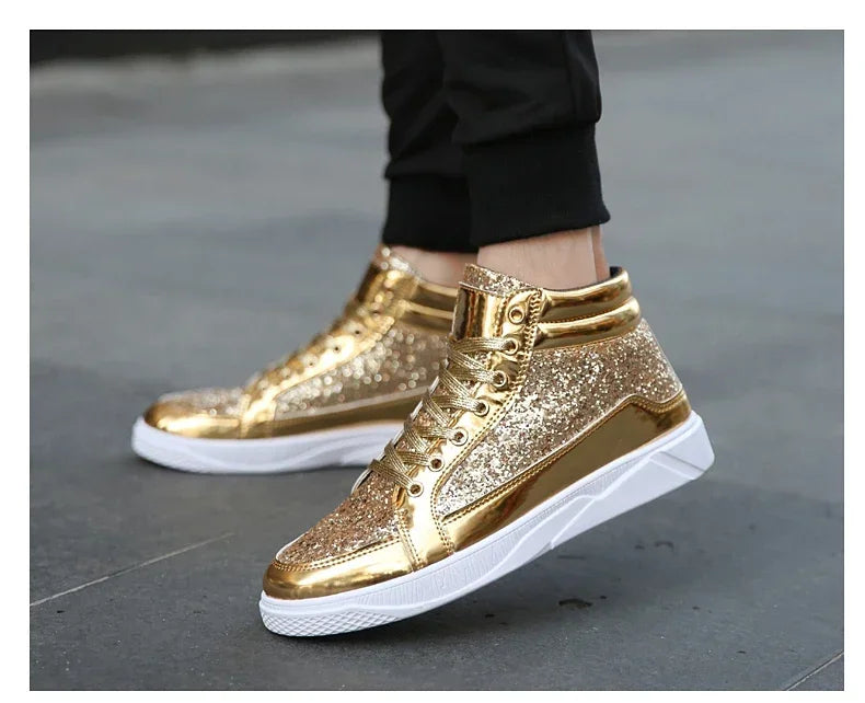 Mens Casual Shoes Non-slip Sports Outsole  Light High-top Men Fashion Boots Wear-resistant Male Sneakers 48