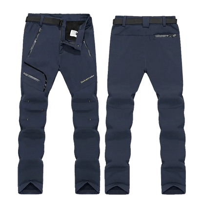 Men's Women's Pants Camping Fleece Lined Waterproof Winter Insulated Hiking Trekking Trousers Outdoor Work Slim Pant