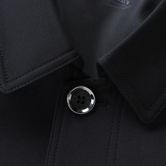 Men's Turn-down Collar Button Jacket Business Casual Outerwear for Male