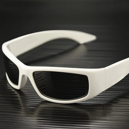 Super Dark Sunglasses for Men Black Wrap Around Sun Glasses UV400 Protection eyewear W8005