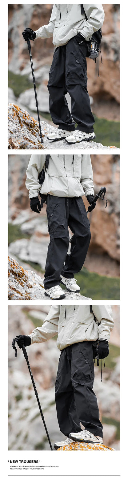 Hiking Pants Men Waterproof Climbing Trekking Pant Outdoor Sports Camping Fishing Pant Mountaineering Cycling Windproof Trousers