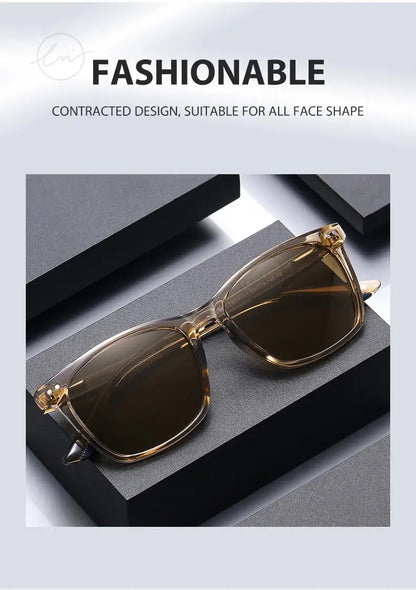 Brand Polarized Sunglasses Men Women Fashion Square Shades Leopard Frame Ladies Travel UV400 Goggles Driving Sun Glasses