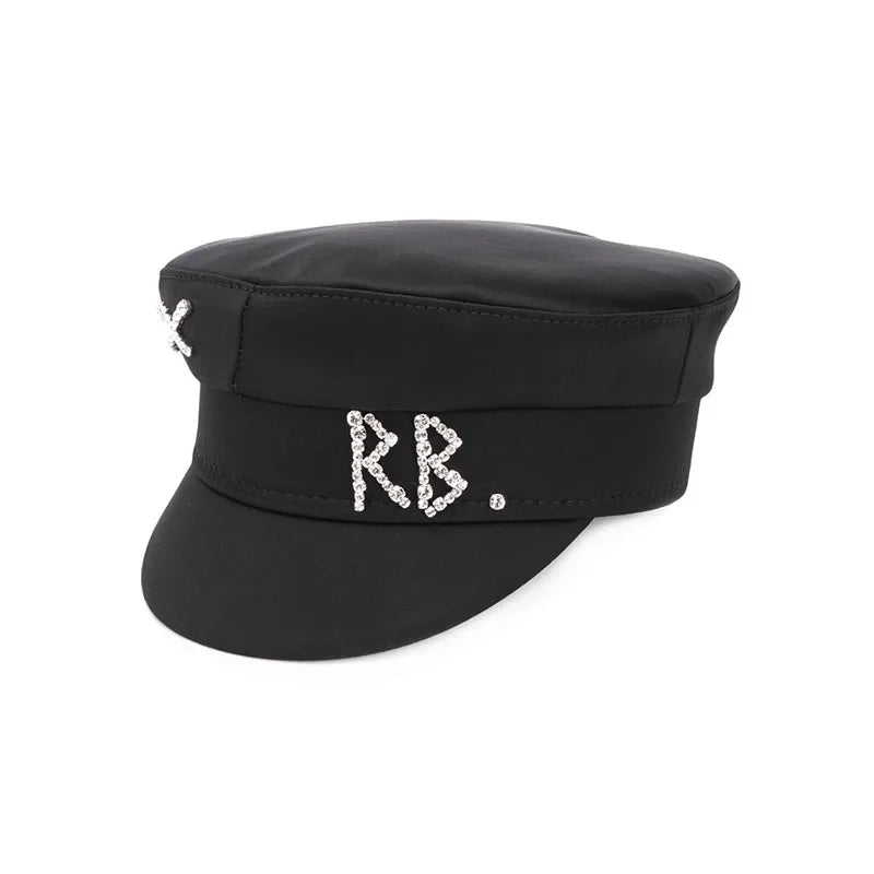 Brand Collection Wool Newsboy caps  New Women Hats Flat Militray Caps Baker Boy Hat with logo