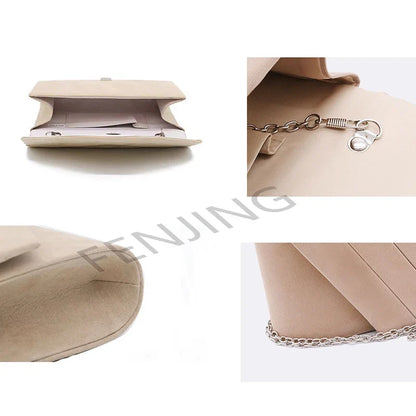 Velvet Women's Evening Bags Formal Party Clutches Wedding Purses Cocktail Prom Handbags Luxury Chain Shoulder Messenger Bags
