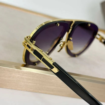 Luxury Classical Limited Edition Sunglasses Frame Oval Alloy Acetate High Quality for Men Women Uv400 for Prescription with Case