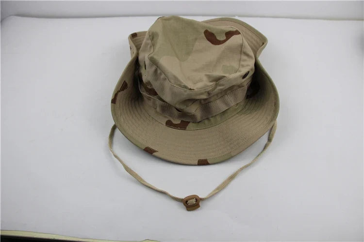 Camouflage Tactical Boonie Hats Camping Climbing Bucket Sniper Hat Men Outdoor Fishing Hiking Cap Sun Protective Boonie Caps