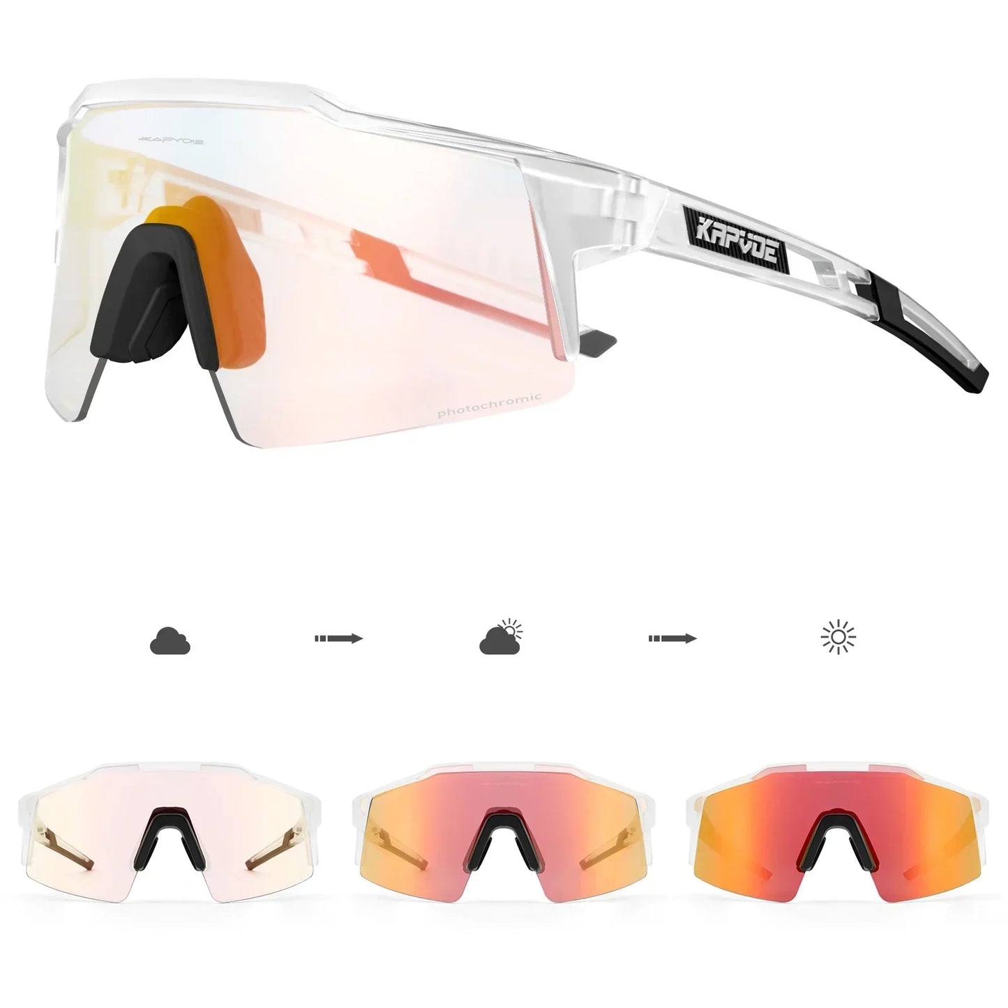 Red Photochromic Cycling Sunglasses for Men Blue Photochromic Cycling Glasses Mountain New Bicycle Goggles Eyewear Sports