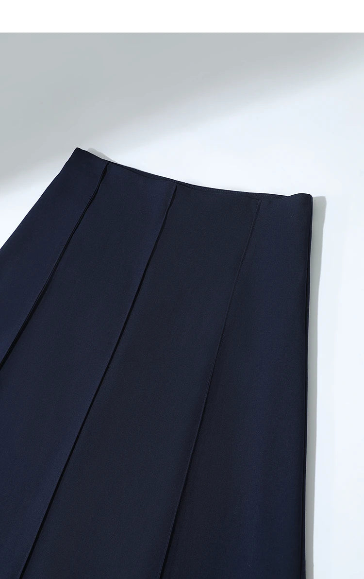Women's Skirt 2025 Spring New Minimalist Solid Color Loose Skirts For Women Medium To Long Versatile A-shaped Skirt12524019