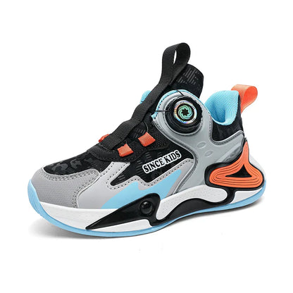 Children Fashion Sneaker Boys Casual Shoes Leather Flat Student Walking Shoes Outdoor Girl Basketball Sports Footwear