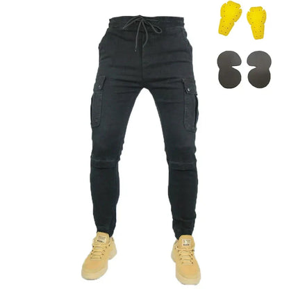 Men & Women Riders Equipment Tooling Casual Hidden Knee Pads Hip Gears STYLE Jeans Hockey Pants Off-road Motorcycle Riding Pants