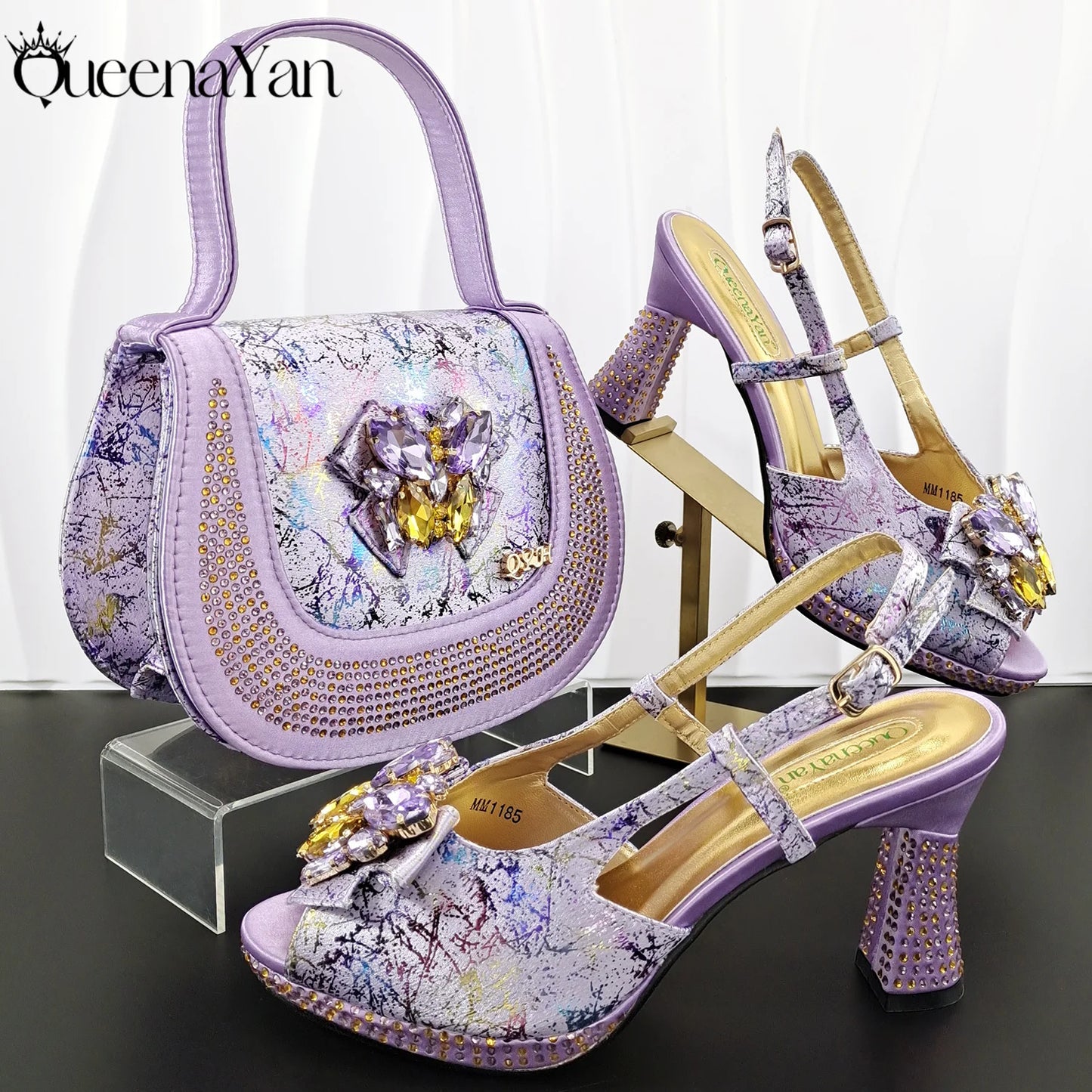2026 Essential for Banquets  High Quality Designer Luxury Shoes and Bag  Exquisite HandBag with Peep Toe Shoes Sexy High-Heeled