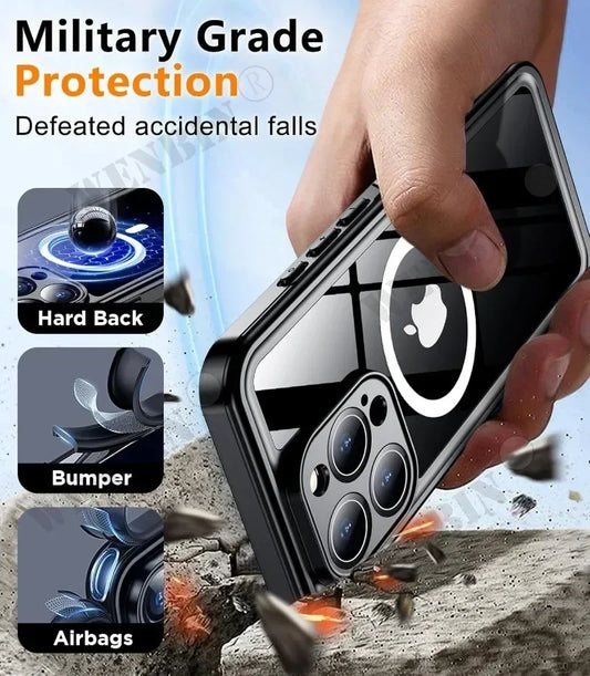 IP68 Waterproof Case For iPhone 17 16 15 14 Pro Max Plus ull Body Protective Cover Swim Underwater Diving Magsafe Magnetic Case