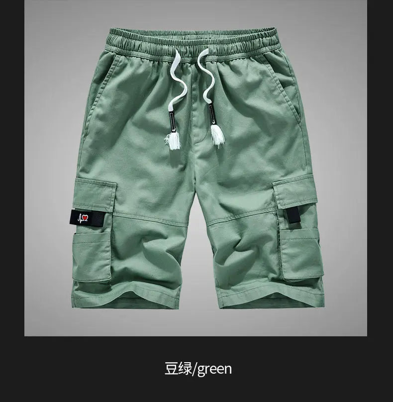 Mens Summer New Trendy Brand Five Point Cropped Pants High Quality Cargo Shorts Mens Plus Size Sports Casual Fashion Shorts