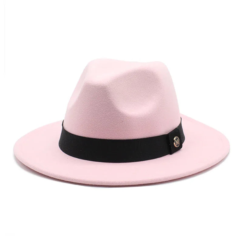 Wool Fedora Hat For Women Men Winter Autumn Fashion Church Jazz Hats Viking British Flat Brim Felt Hat Outdoor Casual Fedoras