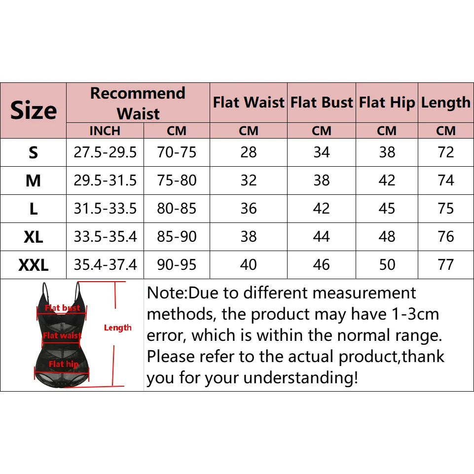 Bodysuit Shapewear Women Full Body Shaper Tummy Control Hip Butt Lifter Corset Camisole Slimming Waist Trainer Underwear
