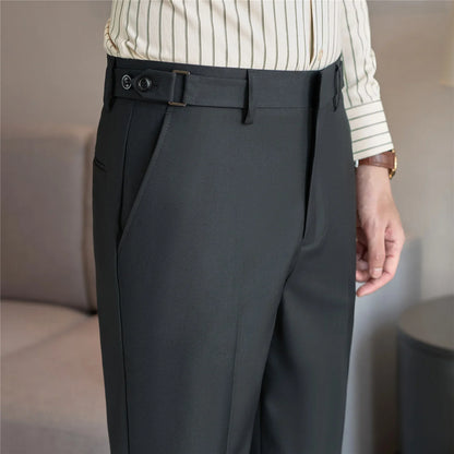 Neapolitan Fashion Business Casual Pants Men's Straight Leg Slim Fit Suit Pants Formal Office Social Wedding Dress Pants