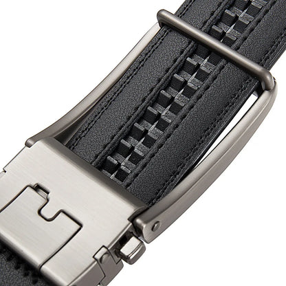 Men's Leather Belts Fashion Automatic Buckle Cowskin Male Belts Luxury Designer Black Brown 3.5cm