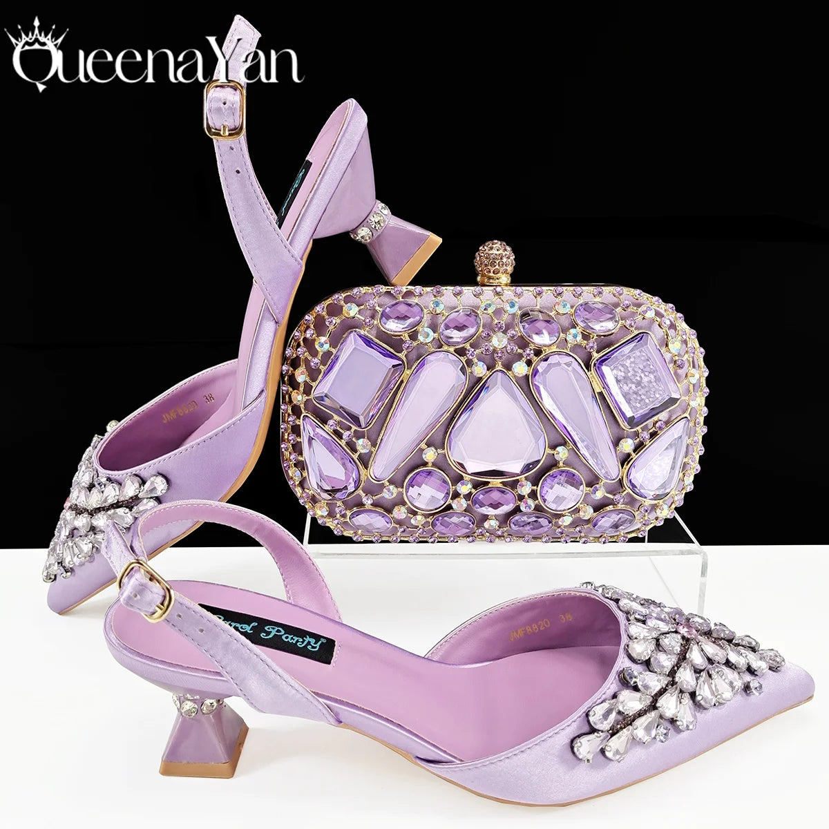 Italian Shoes and Handbags Accessory Set with Rhinestone Metal Embellishments Wedding Shoes Bridal Shoes Designer