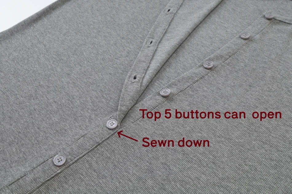 AS SS26 summer loose style button dress comfortable ribbing fabric dress o-neck lady clothes