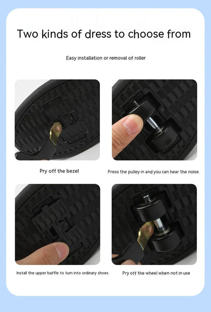 Students children's shoes four wheel light shoes Boys invisible roller shoes large size outdoor sports walking shoes women