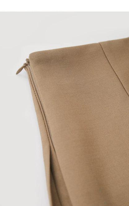 Minimalism Casual Shorts Skirts Women High Rase 2024 Autumn New Fashion Commuter Lady Straight Blazer A-Line Skirt 12343035