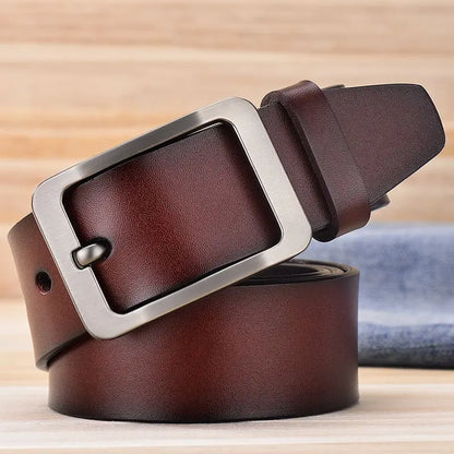 Japanese Style Buckle Simple Men's Belt New Large Size 100-130cm Vintage Needle Buckle High Quality