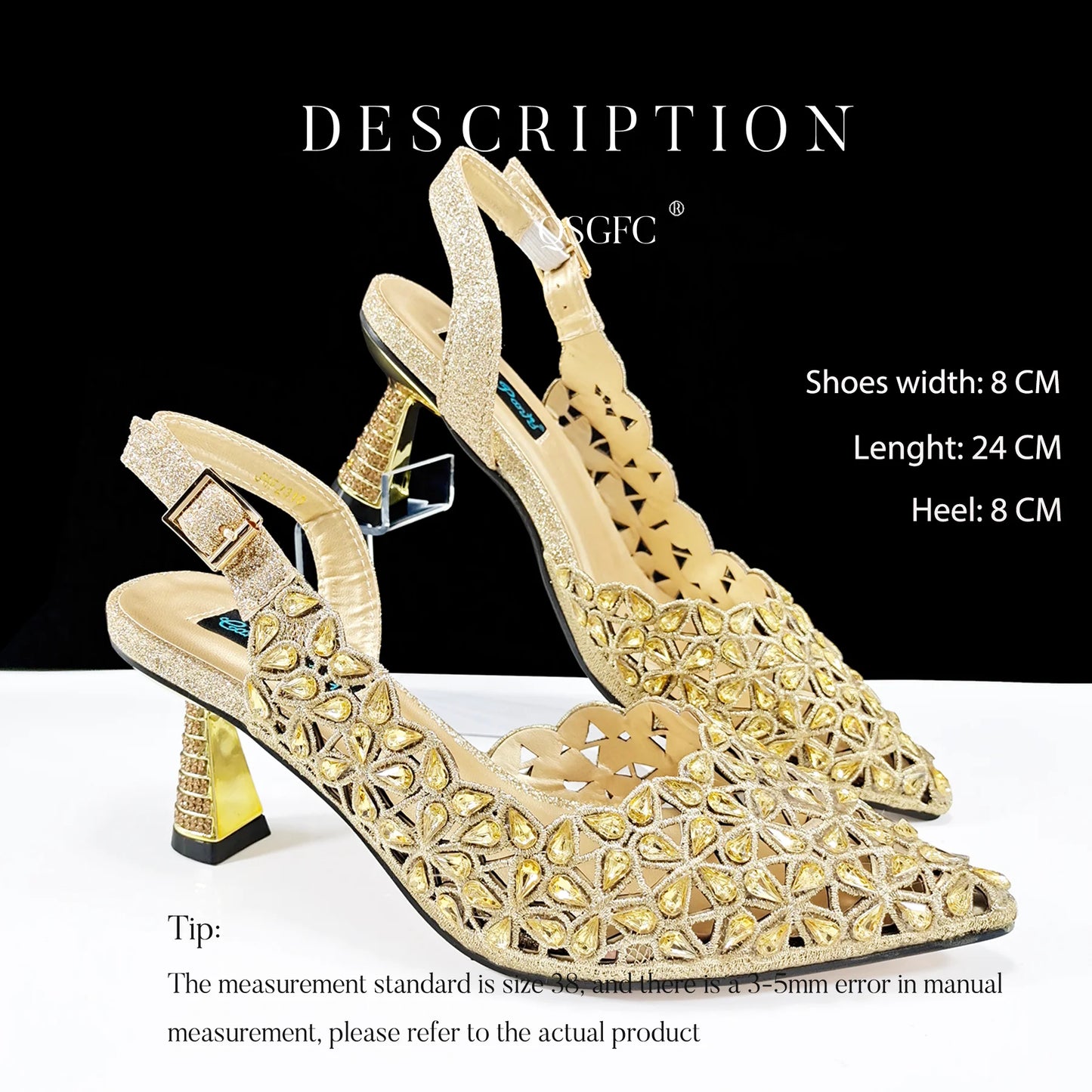 Italian Design Rhinestone-encrusted Sex Ladies Shoes And Special Bag High Heels And Heart Shape Gold Mini Bag