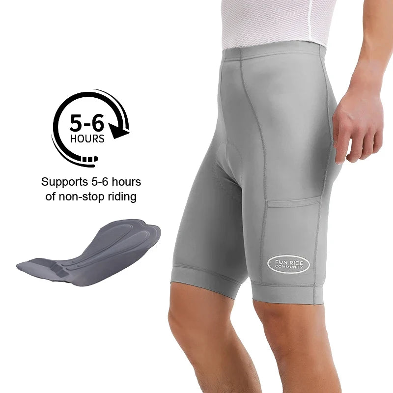 Pro Summer Men's Cycling Shorts Bicycle Pants Shock-absorbing Cycling Clothing Mountain Road Bike Tousers With Pocket