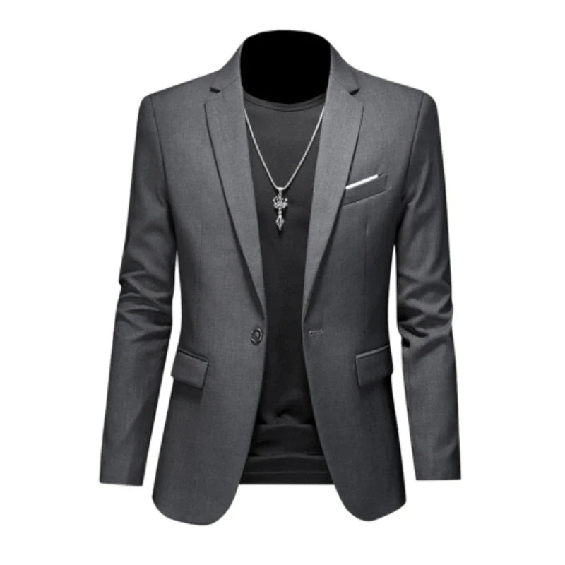 15-color boutique fashion suit 6XL men's slim groom wedding suit jacket business office suit casual solid color suit jacket