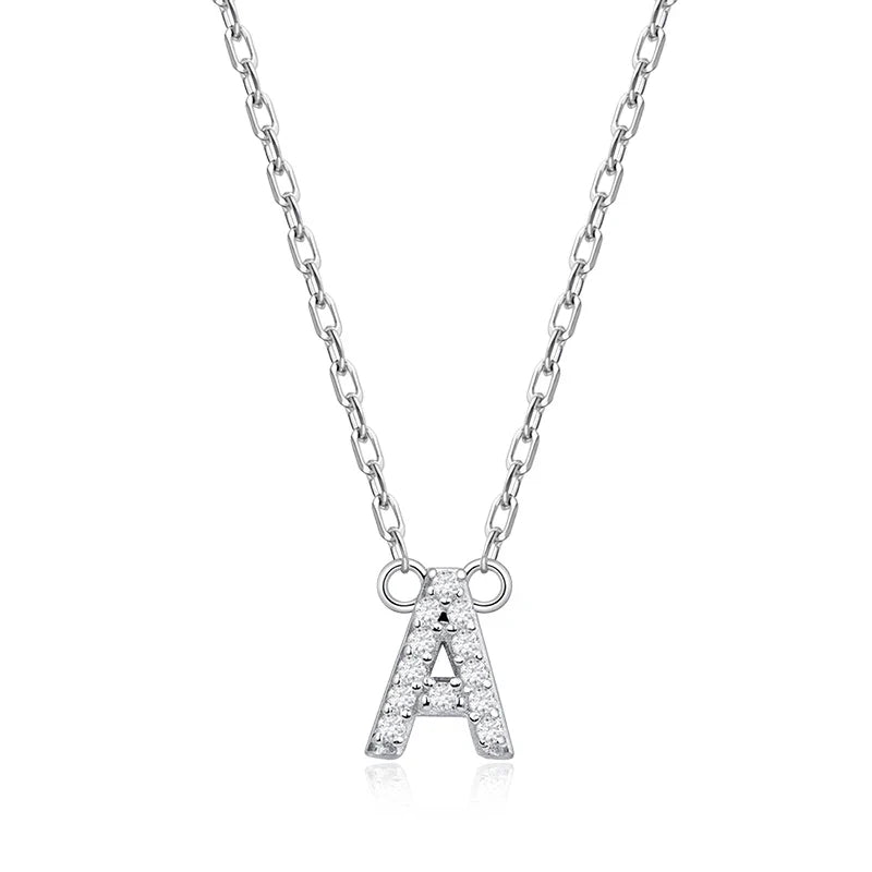 Letter Customized Products Moissanite Necklace for Women Small Size Pendant 925 Sterling Silver Jewelry By Shiran Aloni