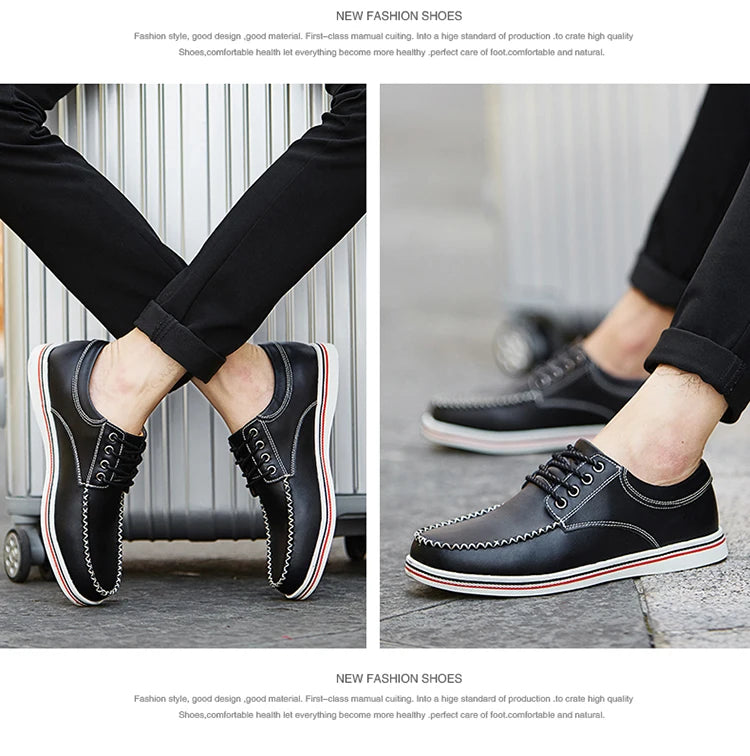 Men's casual business shoes flat shoes men's shoes handmade casual shoes British business people dress casual shoes plus size 47