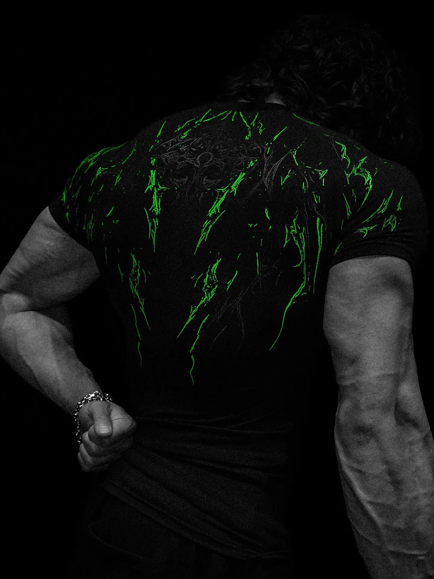 Dark Dragon Slayer Men's 2026 Summer New Fitness Clothes Speed Drying Running Printed Compression Clothes Sports T-shirt