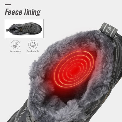 Men Winter Snow Boots Super Warm Men Hiking Boots Waterproof Men's Boots Outdoor Sneakers Non-slip Rubber Men's Work Ankle Boots