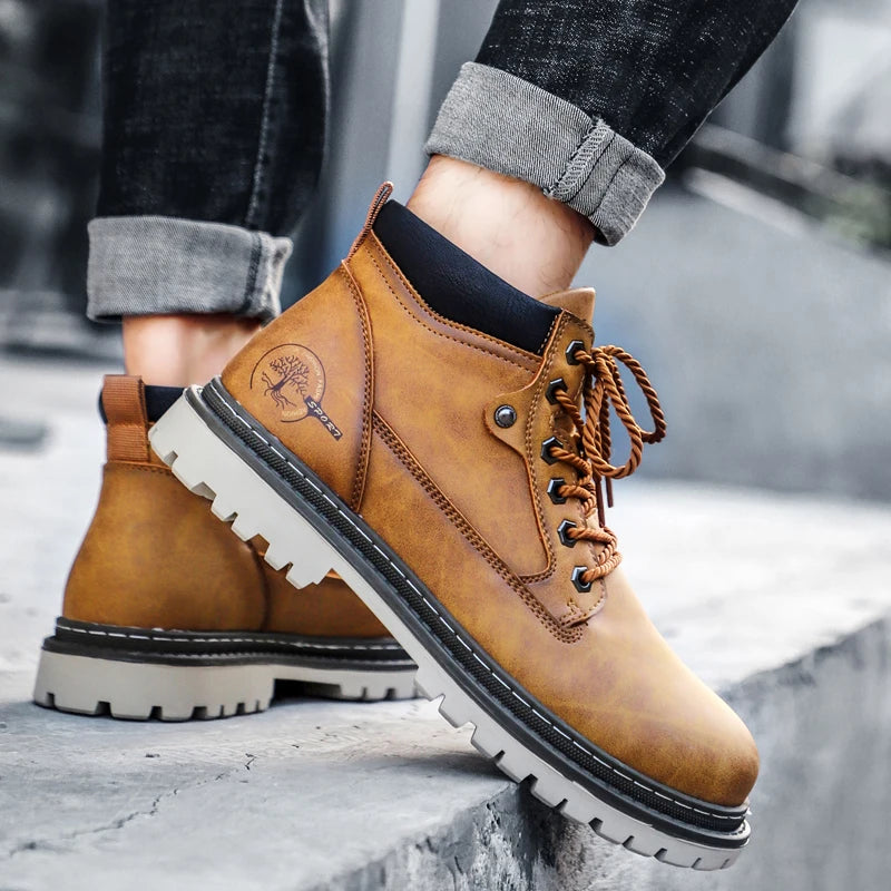 Brand Men Super Warm Snow Boots Winter Men's Ankle Boots Waterproof Short Outdoor Sneakers Autumn Men's Motorcycle